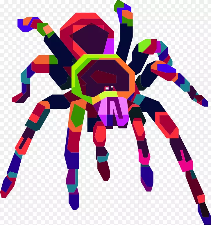 蜘蛛图形狼蛛插图图片-微软阴影