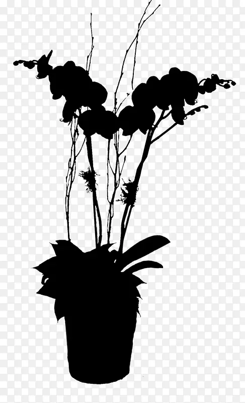 花卉茎叶插图剪影