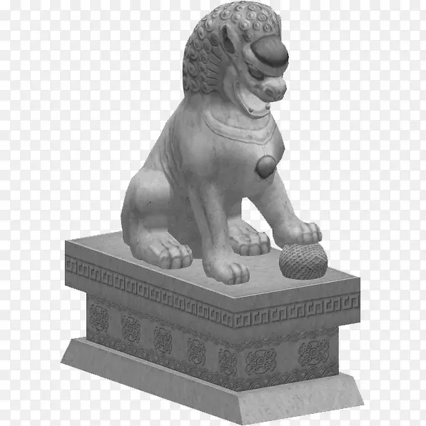 守护狮子动物园大亨2雕塑-狮子