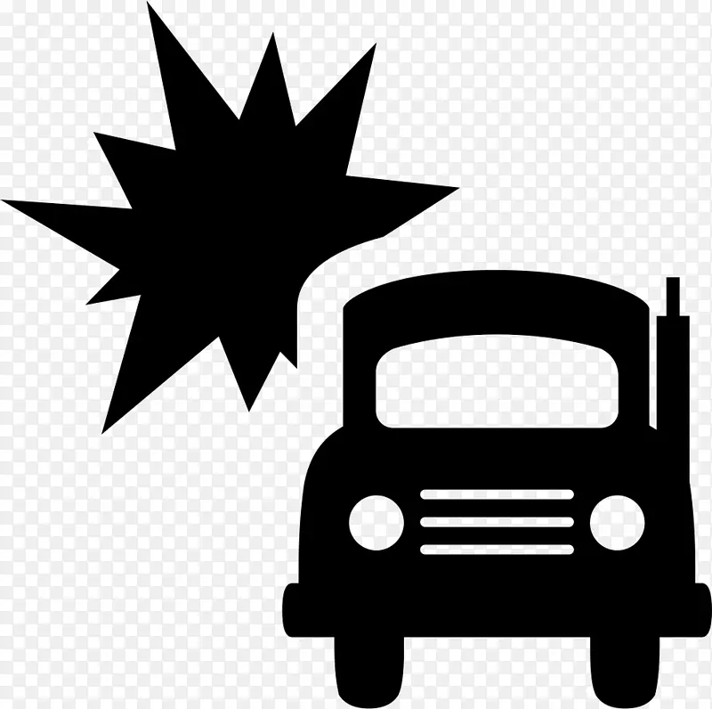 汽车交通碰撞卡车电脑图标事故-汽车