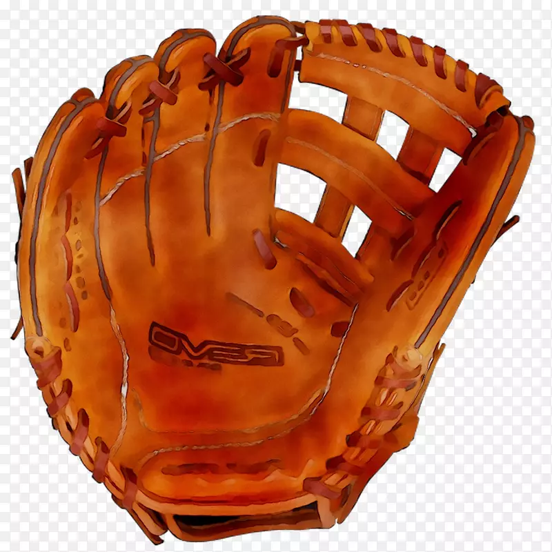 运动橙色棒球手套防护装备。