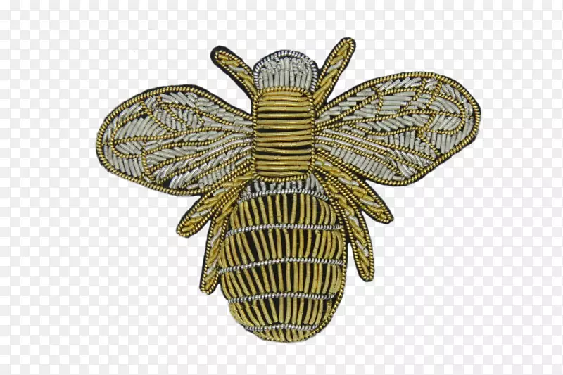 金工蜜蜂刺绣昆虫蝴蝶-蜜蜂