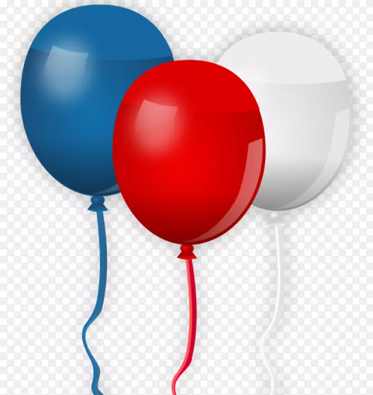 剪贴画红色，白色和蓝色12“乳胶气球插图png图片.气球