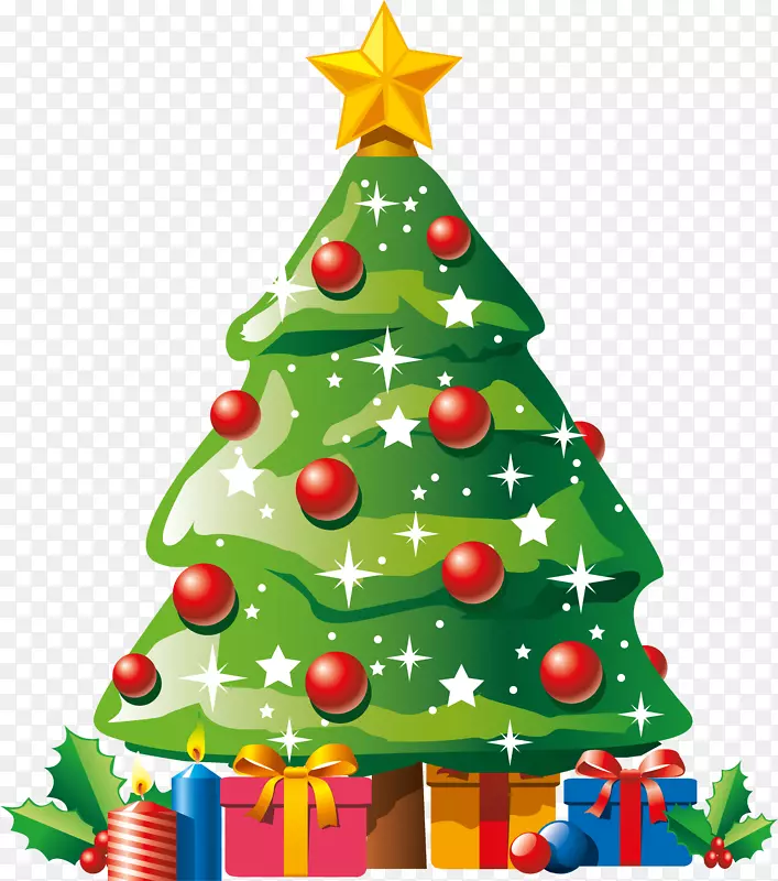 剪贴画圣诞日圣诞树png图片圣诞老人-圣诞树