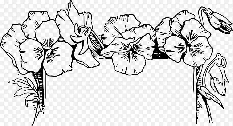 花卉设计插图图形素描