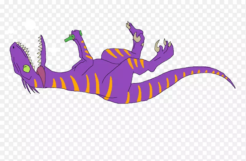 插画艺术动物紫色传说生物-贝尔金卡通