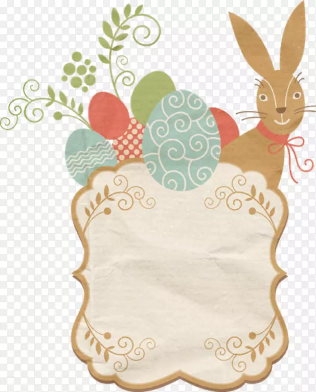 复活节兔子纸复活节彩蛋贴纸-复活节