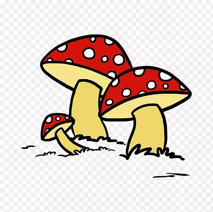 绘制蘑菇图像真菌线艺术-蘑菇