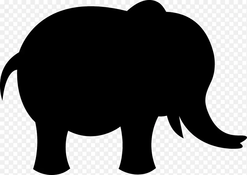 非洲象印度象曼穆斯原始人轮廓