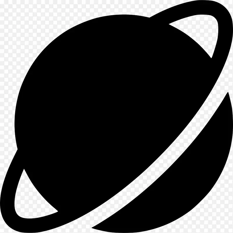 黑白剪贴画产品设计-空间土星