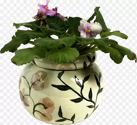 陶瓷花瓶花紫色
