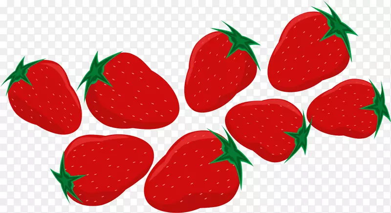 草莓剪贴画图形插图开放部分-草莓开放
