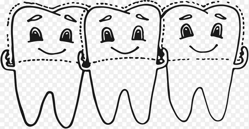 牙科清晰对齐人类牙齿牙套