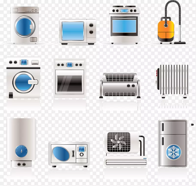 电脑图标，家电插图，消费电子，剪贴画，厨房