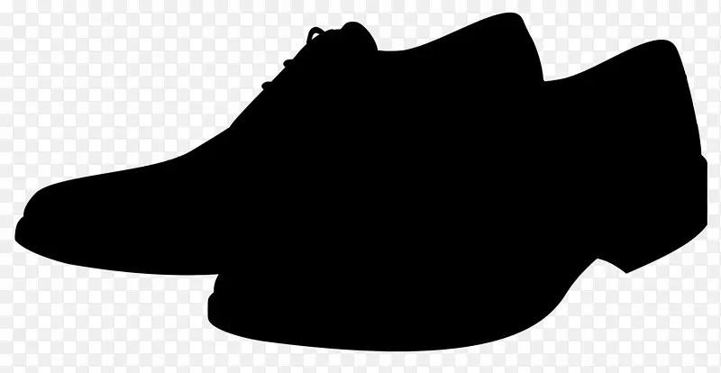 黑白剪贴画鞋类产品设计剪影
