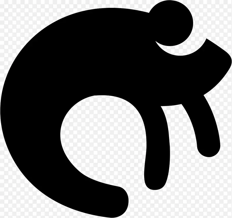 猫黑白剪贴画黑色马普托按钮