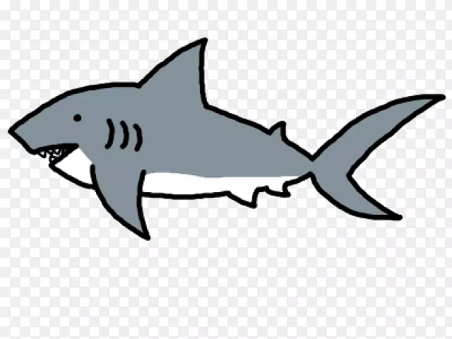 剪贴画，大白鲨图形，png图片，短鳍鲨-澳大利亚梭鱼
