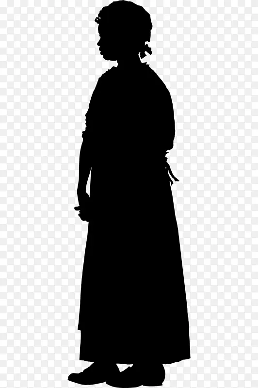 乔治·华盛顿的弗农山黑白长袍肩部轮廓