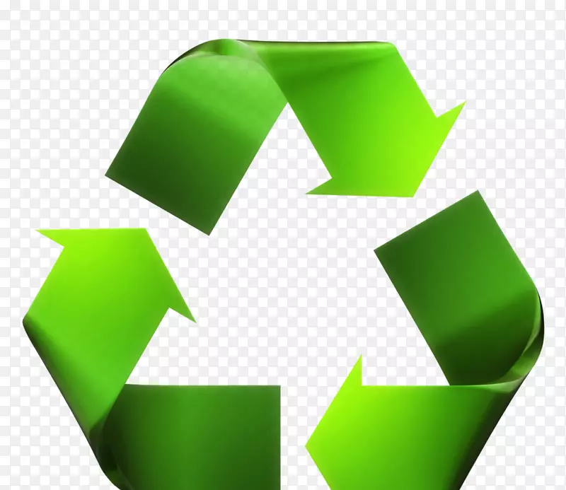 回收标志废物再利用回用垃圾桶绿色回收符号