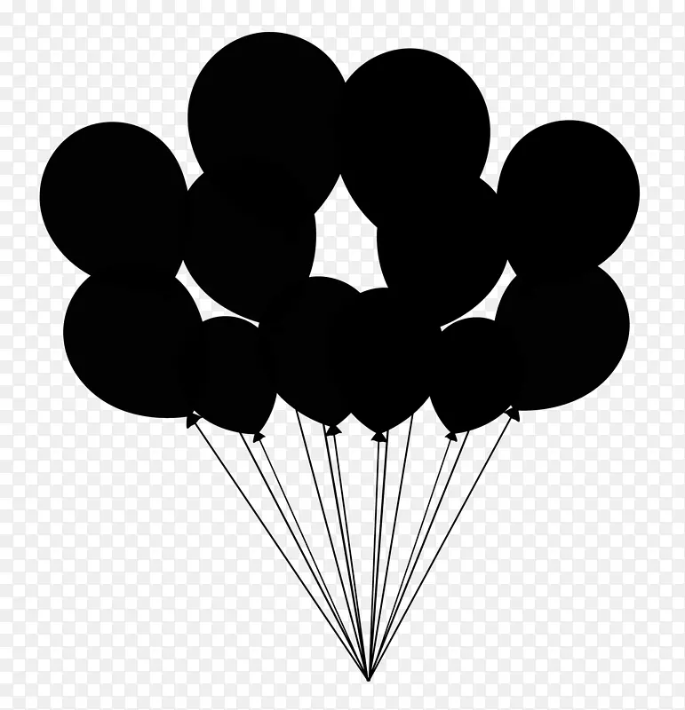 黑白产品设计字体气球