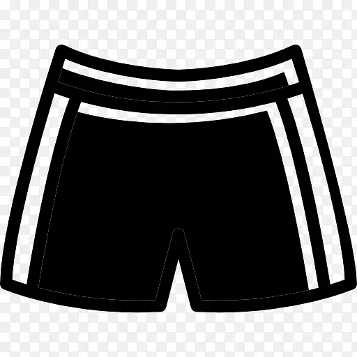 泳裤，内裤，黑色和白色泳装短裤