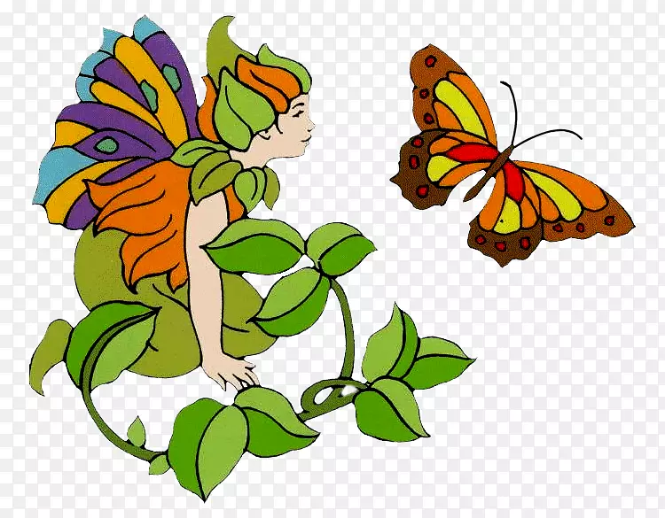 帝王蝴蝶仙女和精灵铁身上的转移图案牙齿仙女彼得潘仙女