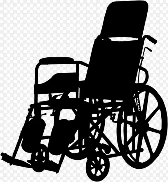 机动轮椅车汽车黑白-m