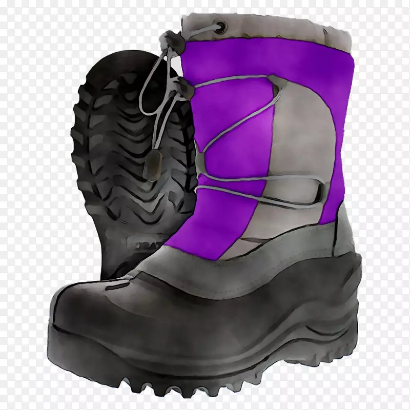 雪靴鞋走紫色