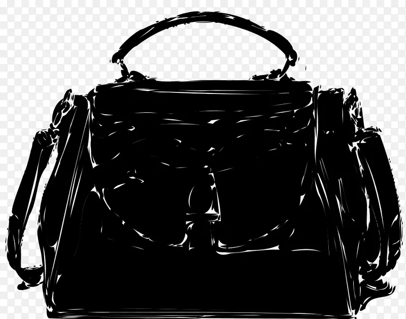 手提包，肩包，皮包，黑色和白色产品