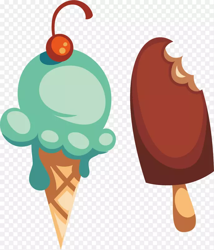 巧克力冰淇淋png图片甜点-浏览卡通