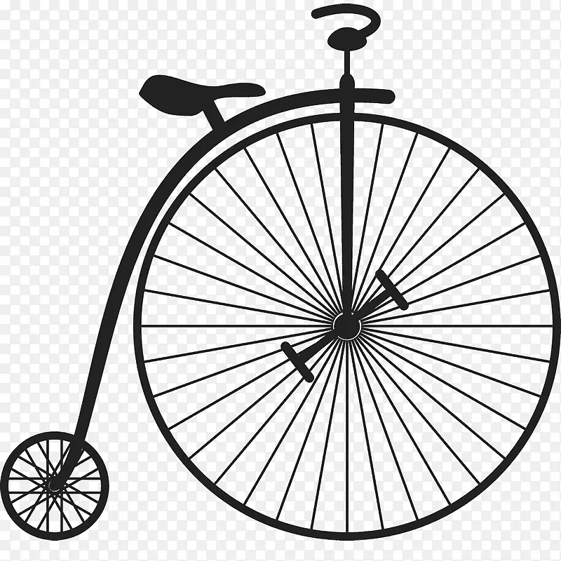 自行车车轮便士图形自行车