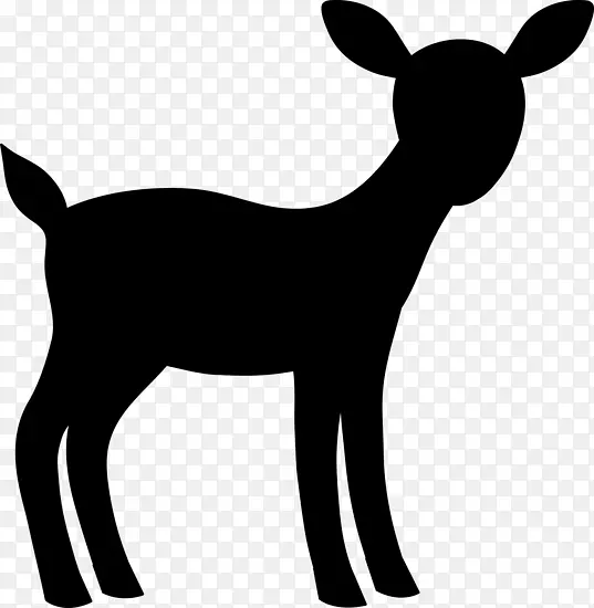 山羊驴黑白-鹿夹艺术
