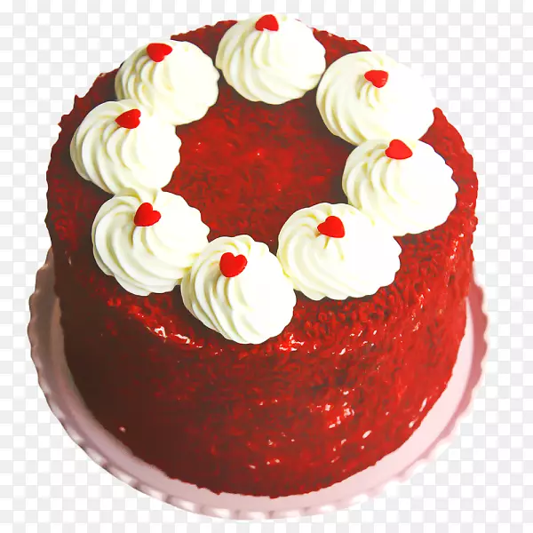 红天鹅绒蛋糕纸杯蛋糕奶油巧克力蛋糕