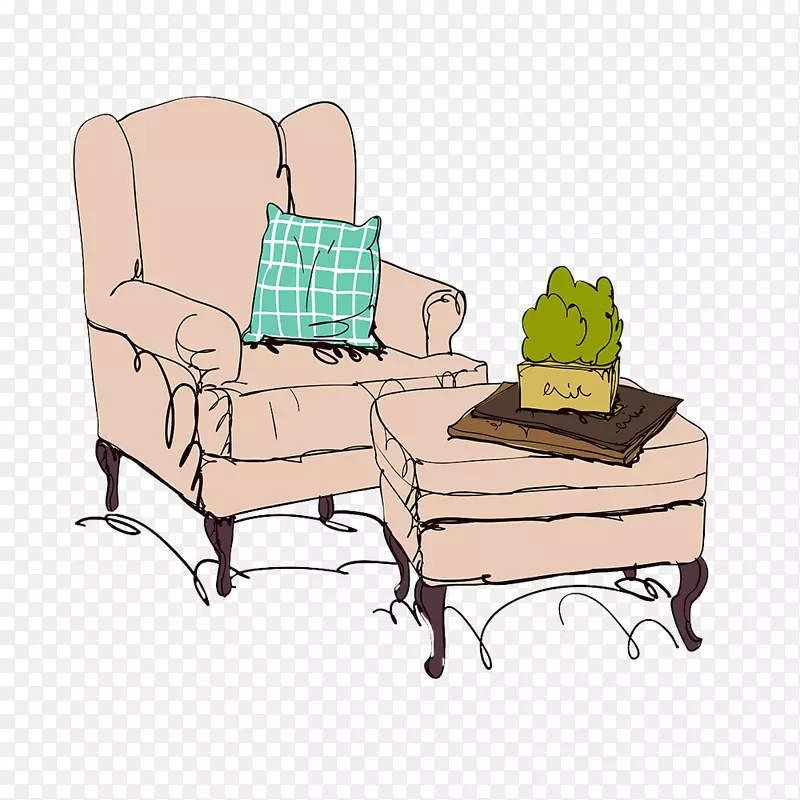 椅子设计插图家具沙发堡垒