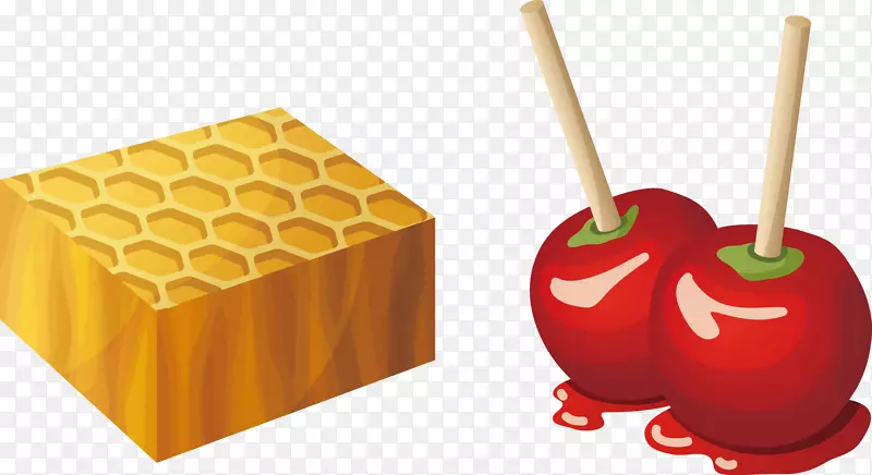 糖果苹果剪贴画焦糖苹果棒棒糖苹果