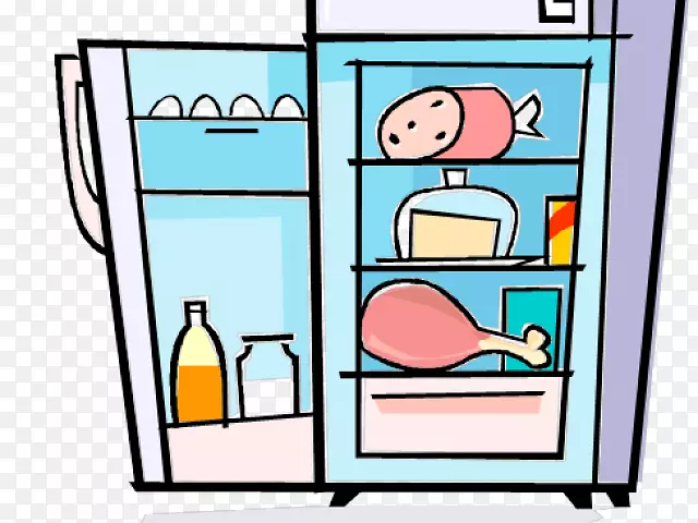 剪贴画冰箱png图片自动解冻露天瓶冰箱