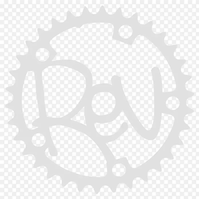 自行车传动系零件黑白产品设计字体