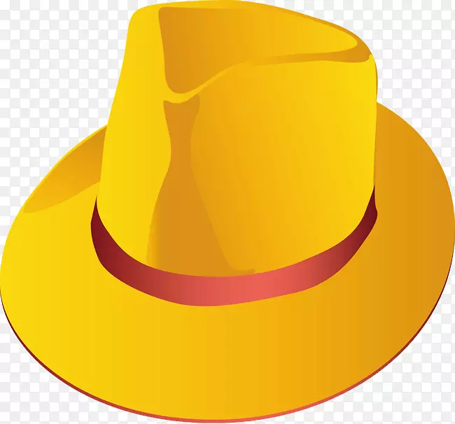 牛仔帽黄色图形png图片.帽形图