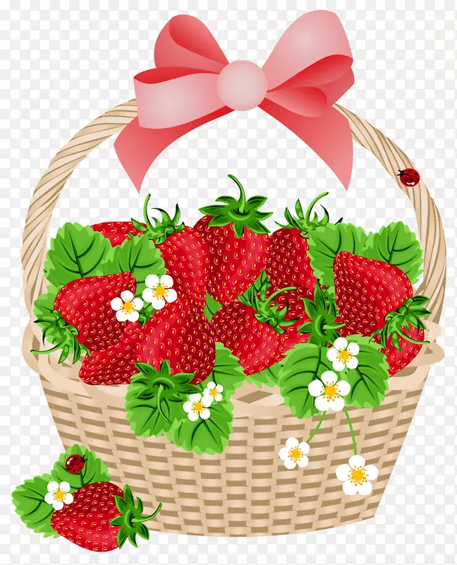 剪贴画草莓蛋糕果汁食品-草莓