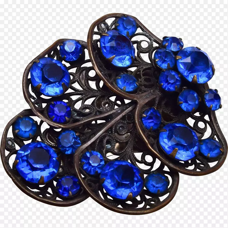 蓝宝石身体珠宝胸针人体-蓝宝石