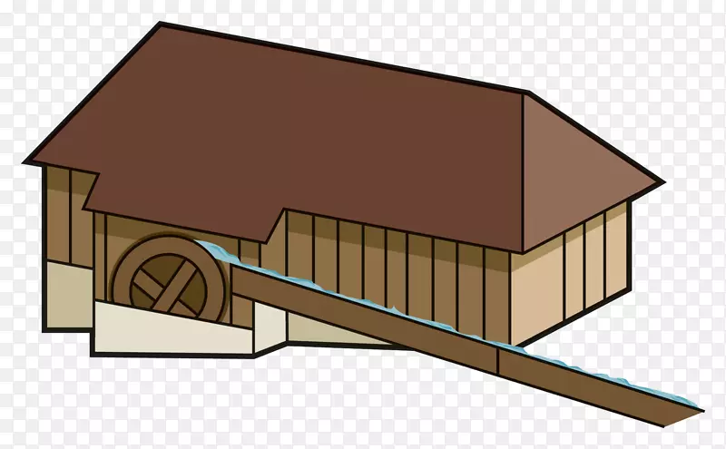 房屋屋顶建筑小屋木屋卡通车库