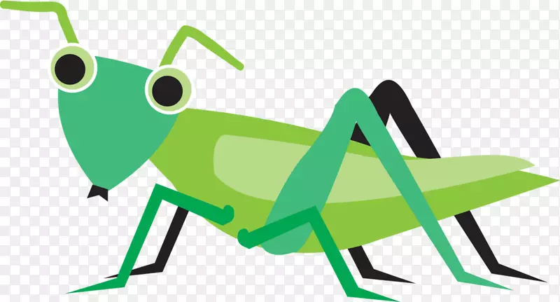 剪贴画甲虫昆虫形象卡通蝗虫