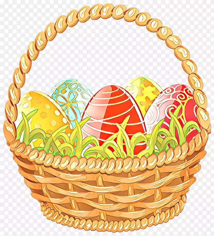 复活节彩蛋篮子复活节兔子剪贴画