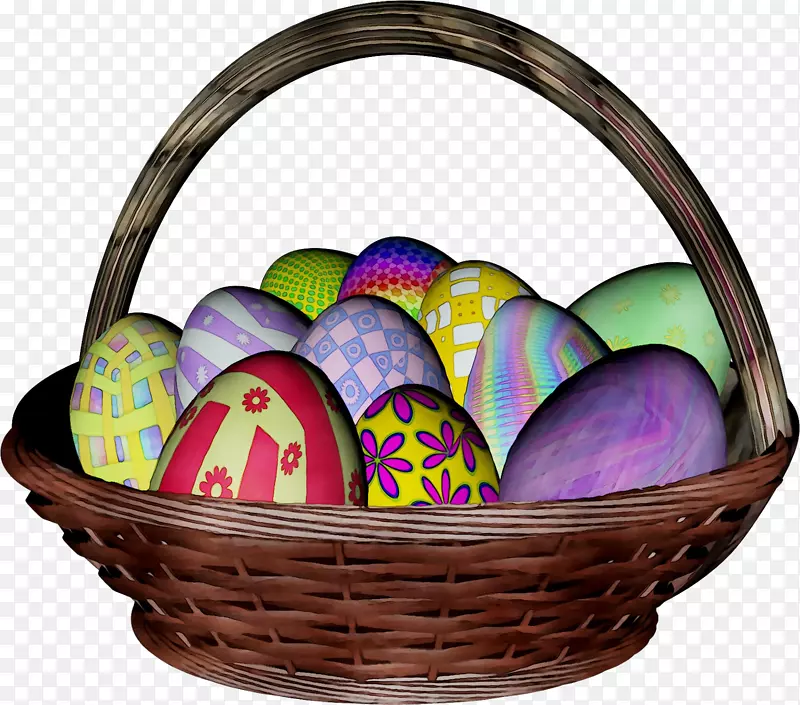 复活节彩蛋复活节兔子篮子