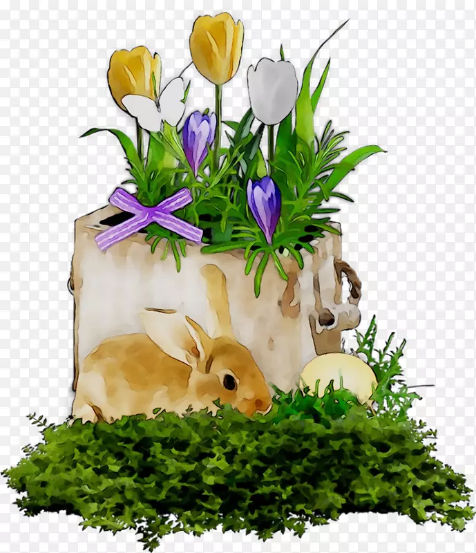 复活节兔子花设计兔