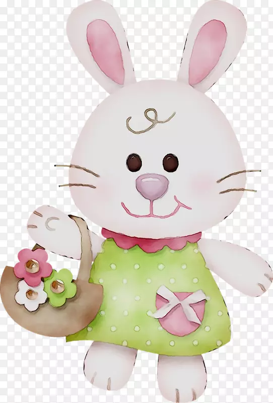 兔子复活节篮子插图