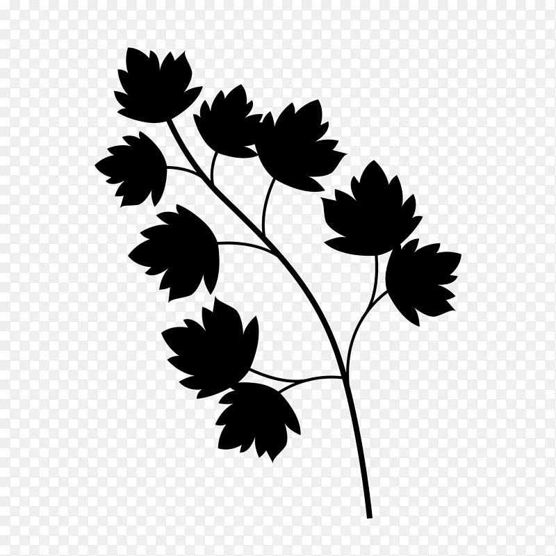 剪贴画叶桌面壁纸剪影植物茎
