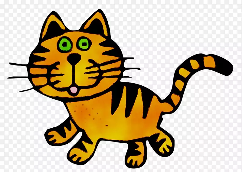 猫画着色书图像老虎