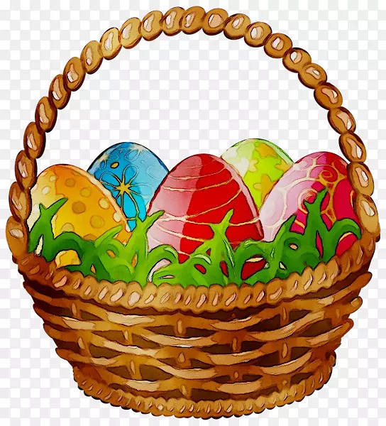 复活节兔子彩蛋复活节篮子剪贴画