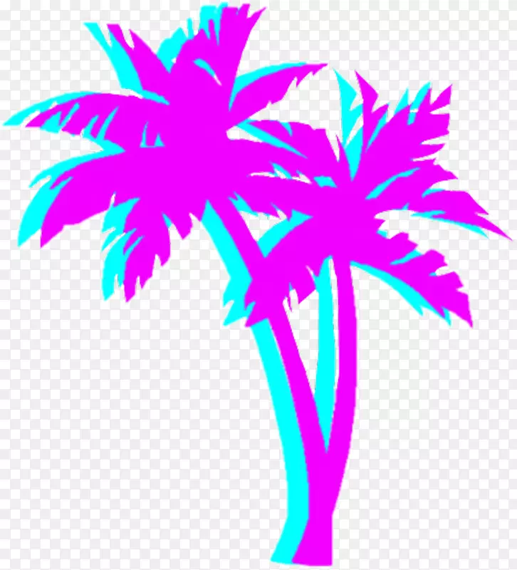 png图片剪辑艺术蒸气波棕榈树图形.蒸气波png Tumblr